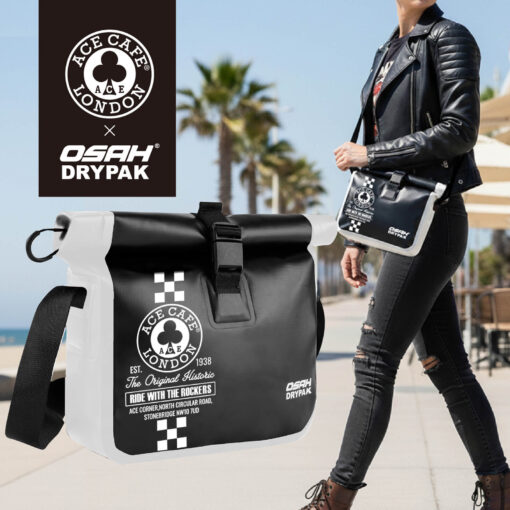 【先行予約】ACE CAFE x OSAH DRYPAK ウォータープルーフ ワンショルダーバッグ（ホワイト）