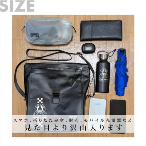 【先行予約】ACE CAFE x OSAH DRYPAK ウォータープルーフ ワンショルダーバッグ（ホワイト） - 画像 (8)