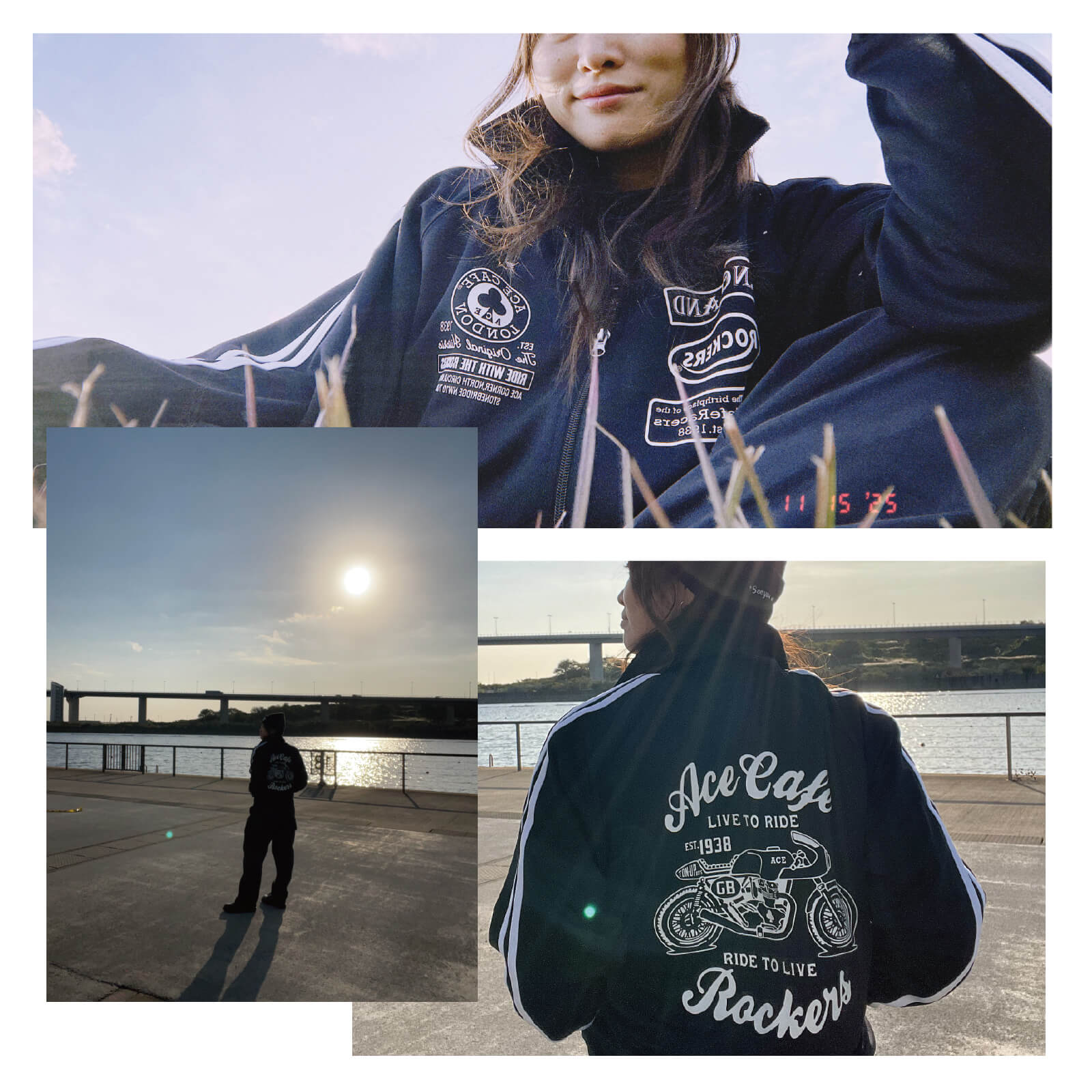 【先行予約】トラックジャケット"Live to Ride"(ブラック/ブラック) - 画像 (8)