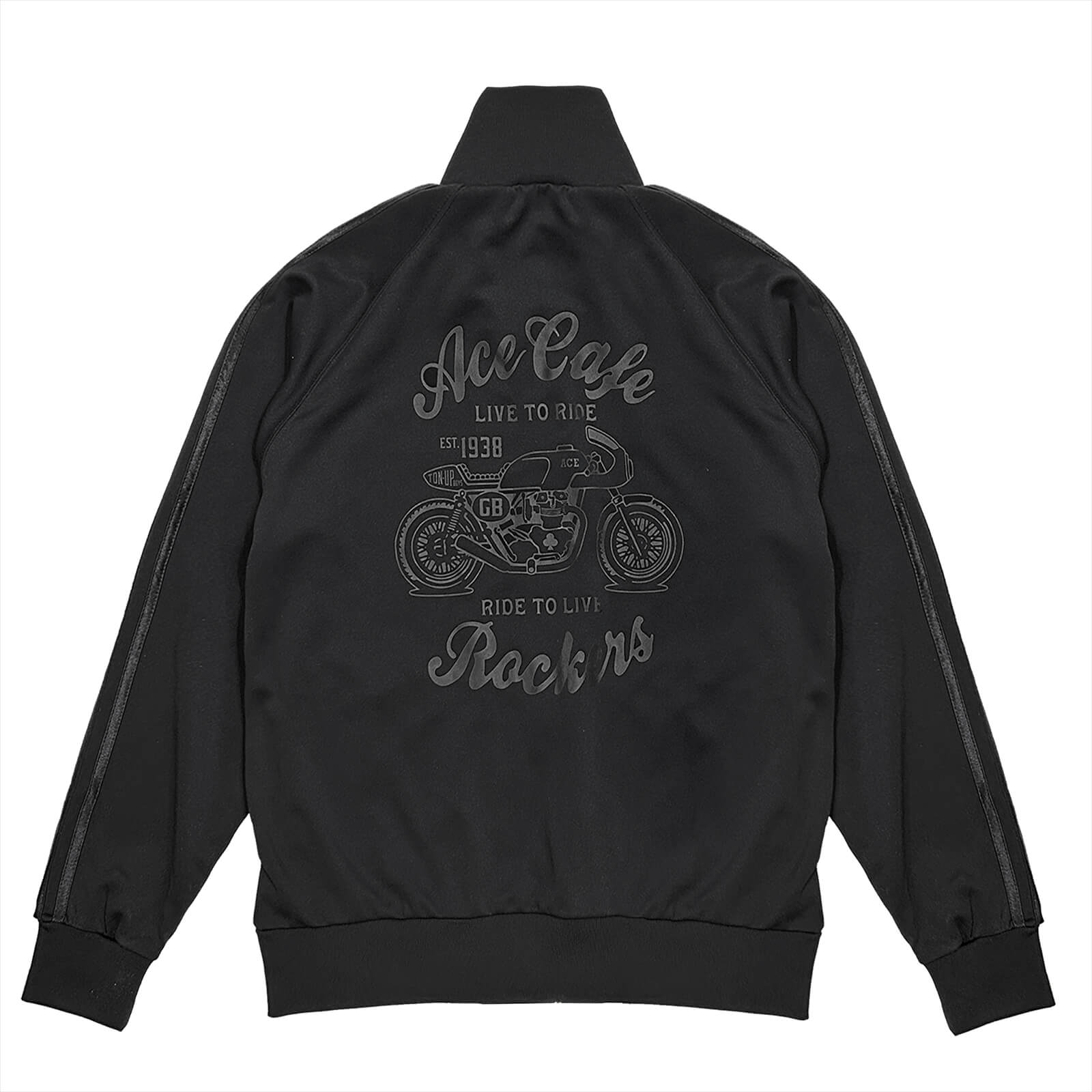 【先行予約】トラックジャケット"Live to Ride"(ブラック/ブラック) - 画像 (2)