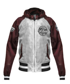 【先行予約】シースルー スタジアム メッシュジャケット（プラチナホワイト/バーガンディ）