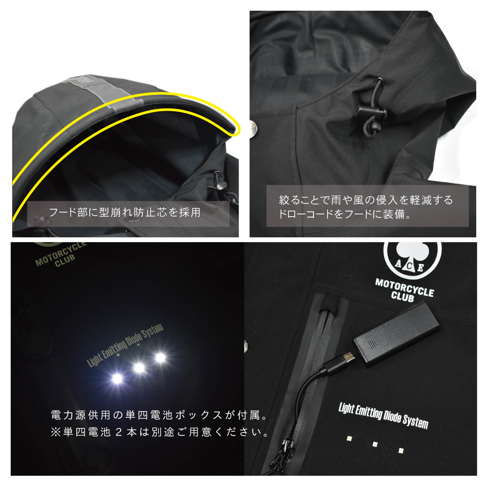 【先行予約】ウォータープルーフ マルチフィールド LEDジャケット(ブラック) - 画像 (12)