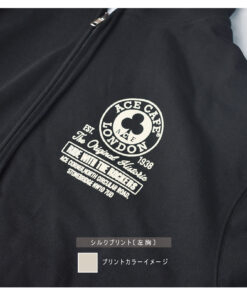 ジップ フーディー "Historic Circle" (ブラック) - 画像 (3)